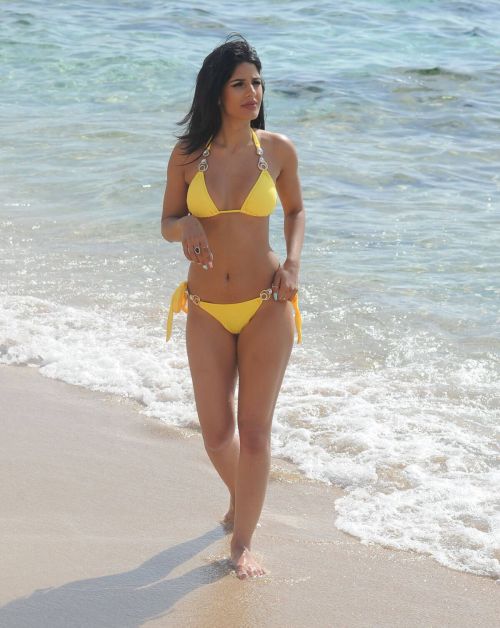 Jasmin Walia Stills in Bikini on the Boeach in Ibiza 10