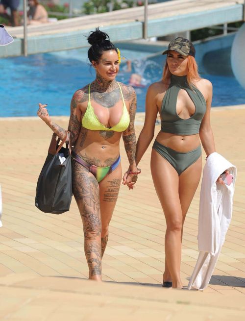 Jemma Lucy and ZaraLena Jackson in Bikinis at a Pool in Portugal Photos 7