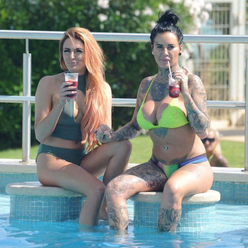 Jemma Lucy and ZaraLena Jackson in Bikinis at a Pool in Portugal Photos 10