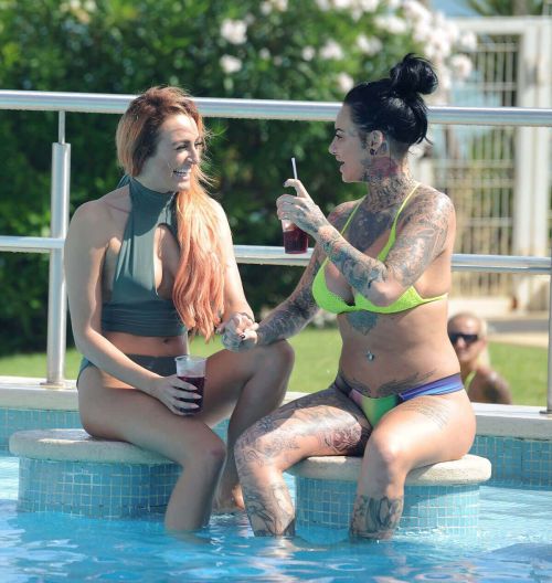 Jemma Lucy and ZaraLena Jackson in Bikinis at a Pool in Portugal Photos 13