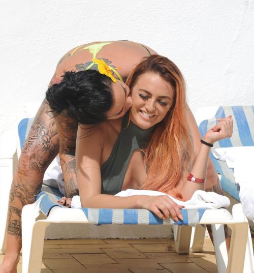 Jemma Lucy and ZaraLena Jackson in Bikinis at a Pool in Portugal Photos 17