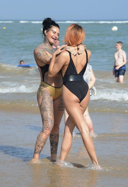 Jemma Lucy and ZaraLena Jackson Stills on the Beach in Spain 4