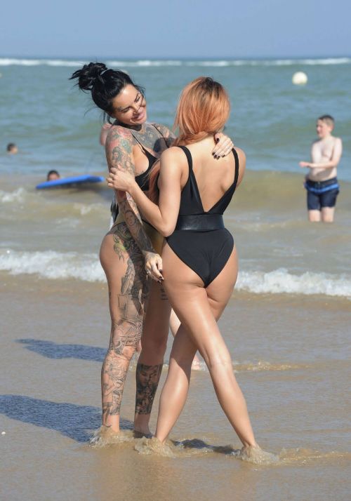 Jemma Lucy and ZaraLena Jackson Stills on the Beach in Spain 7