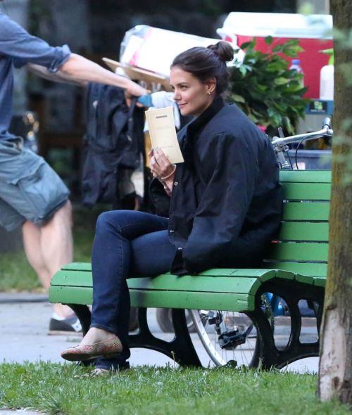 Katie Holmes Stills on the Set of The Gift in Montreal