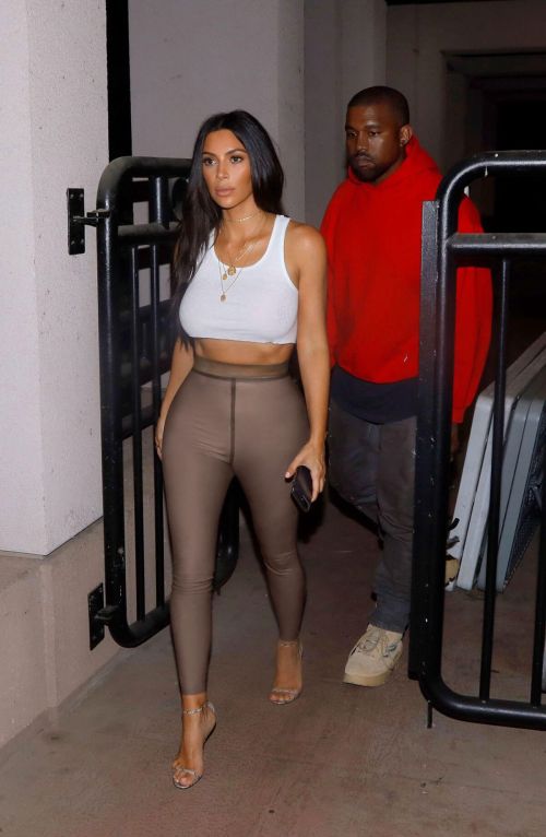 Kim Kardashian and Kanye West Out in Sherman Oaks 2