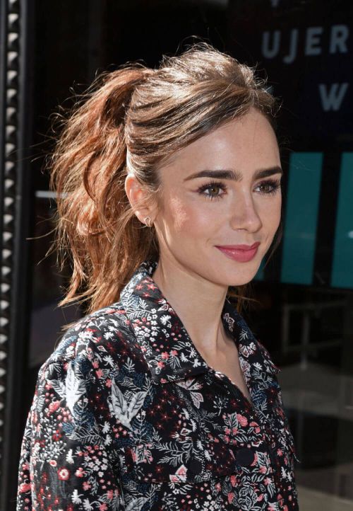 Lily Collins Stills at AOL Build in New York 3