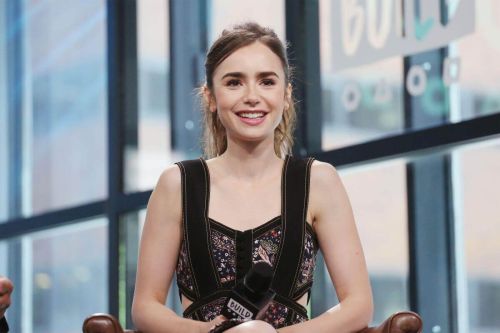 Lily Collins Stills at AOL Build Show in New York 2