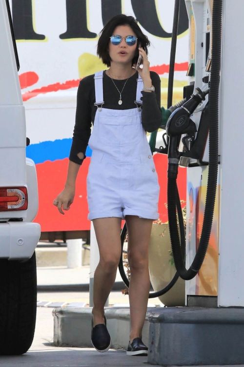 Lucy Hale at a Gas Station in Studio City Photos 4