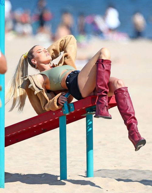 Martha Hunt on the Set of VS Photoshoot at Coney Island 5