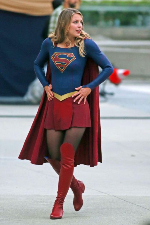 Melissa Benoist Stills on the Set of Supergirl in Vancouver 4