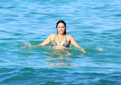 Michelle Rodriguez Stills in Bikini at a Beach in St Tropez 8