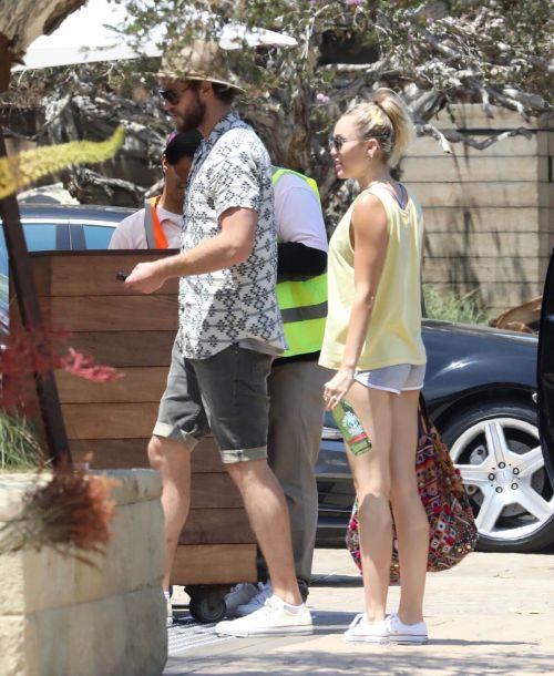 Miley Cyrus and Liam Hemsworth Stills at Soho House in Malibu