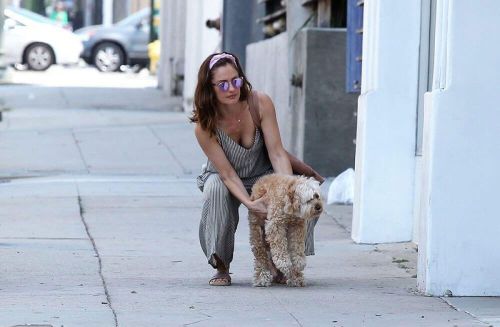 Minka Kelly Stills Out with Her Dog in La Quinta 1