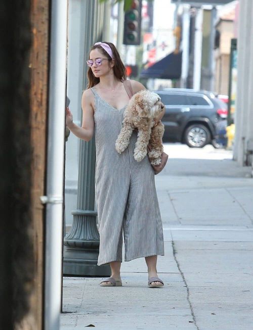 Minka Kelly Stills Out with Her Dog in La Quinta 5