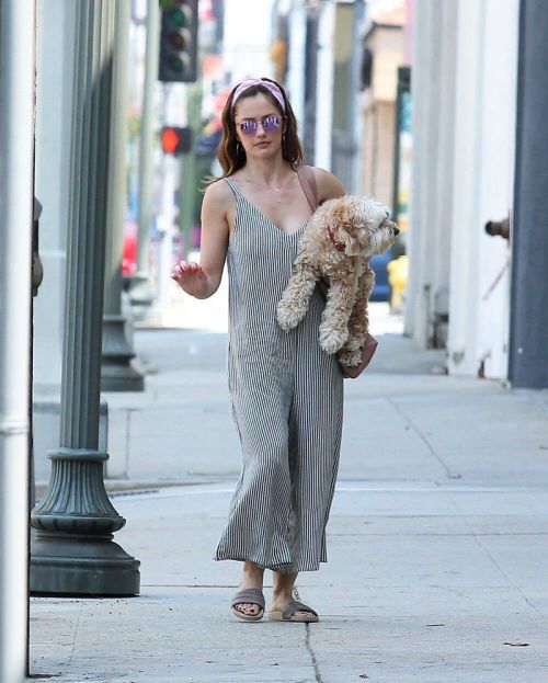 Minka Kelly Stills Out with Her Dog in La Quinta 6