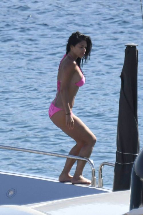 Nicole Scherzinger Stills in Bikini at a Boat in Mykonos 9