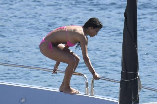 Nicole Scherzinger Stills in Bikini at a Boat in Mykonos 10