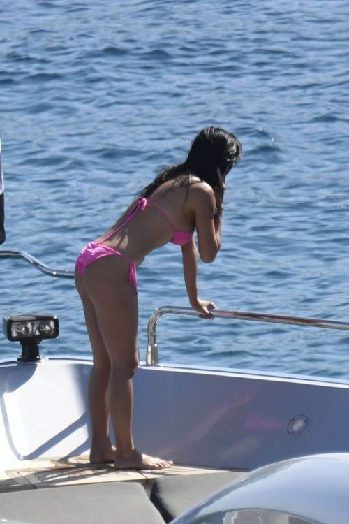 Nicole Scherzinger Stills in Bikini at a Boat in Mykonos 15