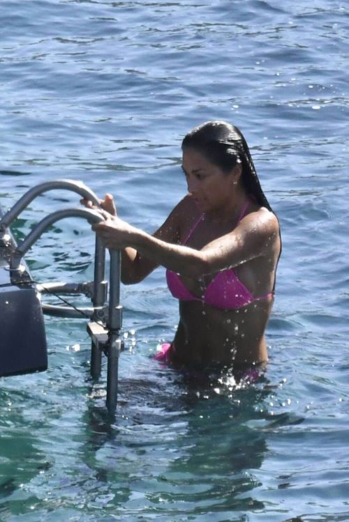 Nicole Scherzinger Stills in Bikini at a Boat in Mykonos 18