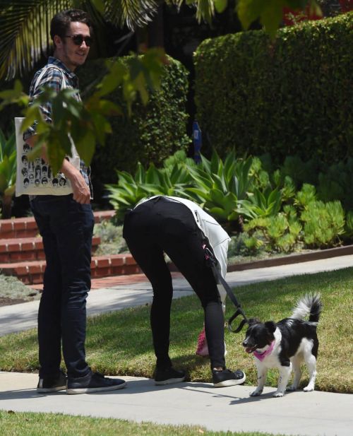 Nina Dobrev Stills Out for Lunch with Her Dog in Los Angeles 2