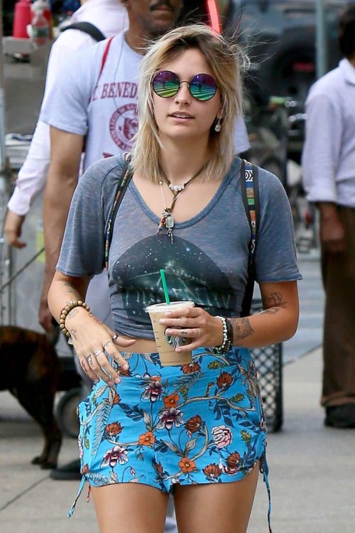 Paris Jackson Stills in Shorts Out in New York 1