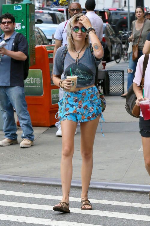 Paris Jackson Stills in Shorts Out in New York 7