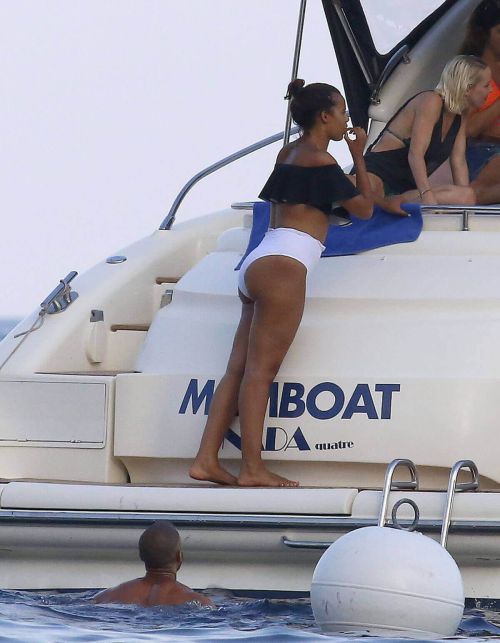 Rochelle Humes Stills in Bikini at a Boat in Ibiza Images 1