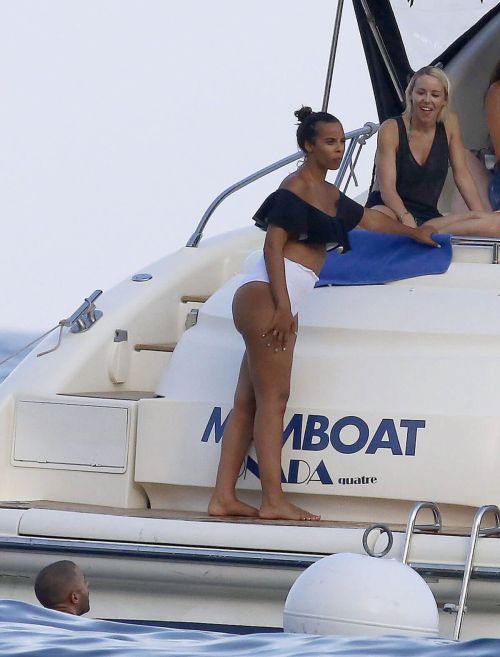 Rochelle Humes Stills in Bikini at a Boat in Ibiza Images 6