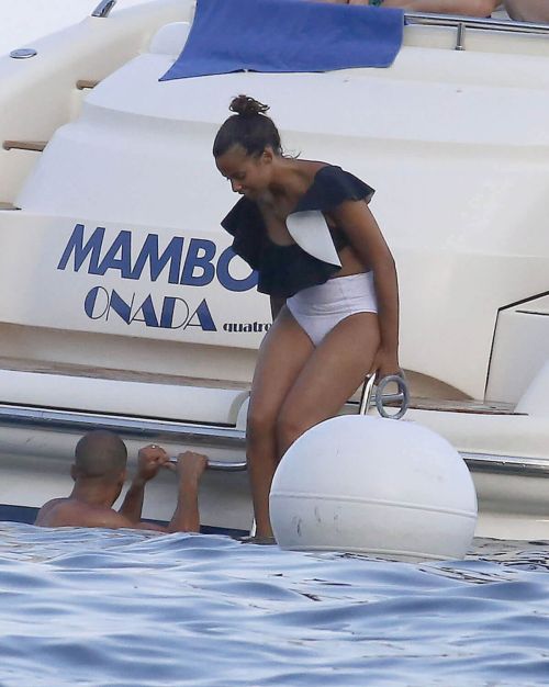 Rochelle Humes Stills in Bikini at a Boat in Ibiza Images 7