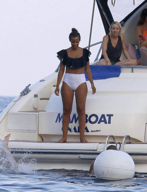 Rochelle Humes Stills in Bikini at a Boat in Ibiza Images 8