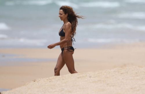 Rosario Flores Stills in Bikini at a Beach in Vejer De La Frontera 3