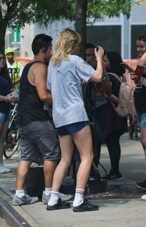 Suki Waterhouse Stills in Shorts Out in New York 1