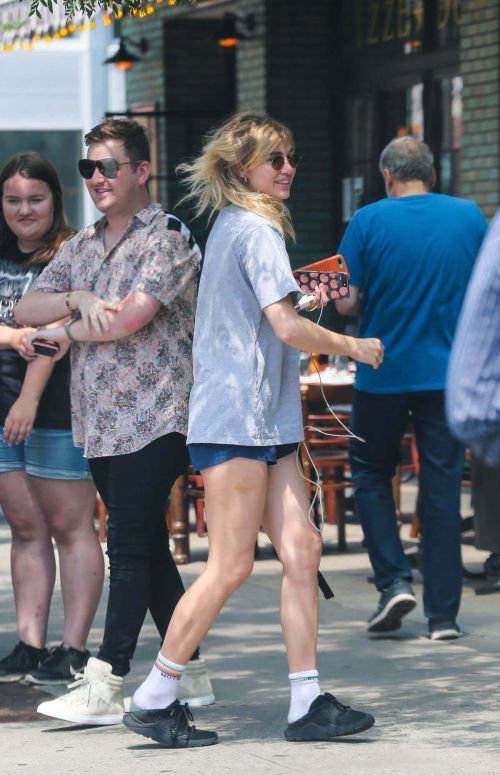 Suki Waterhouse Stills in Shorts Out in New York 3