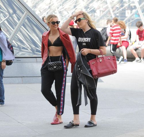 Tallia Storm and Her Sister Stills at Louvre in Paris