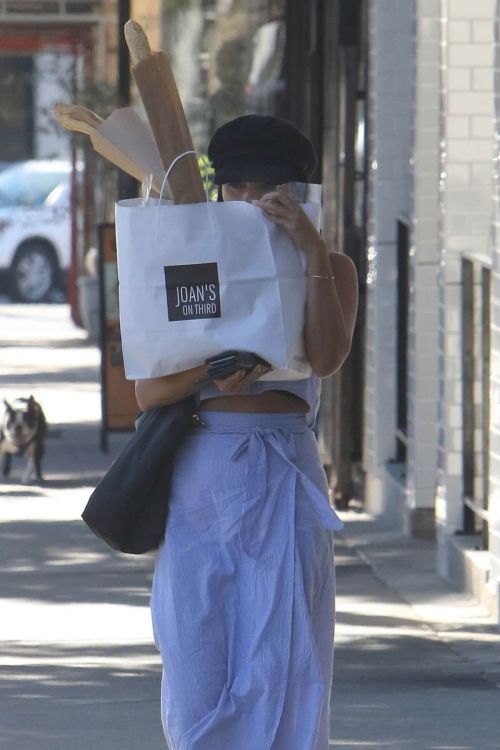 Vanessa Hudgens Stills Hides Behind a Bag of Baguettes in Studio City 3