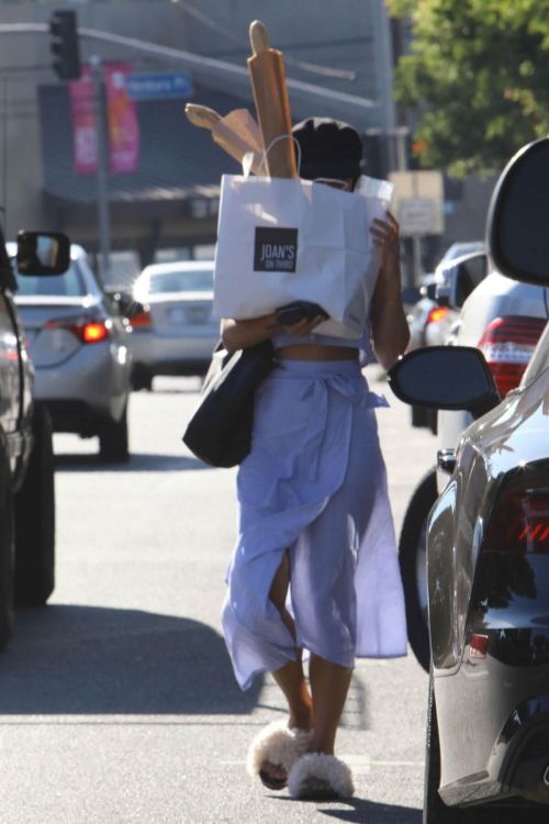 Vanessa Hudgens Stills Hides Behind a Bag of Baguettes in Studio City 4