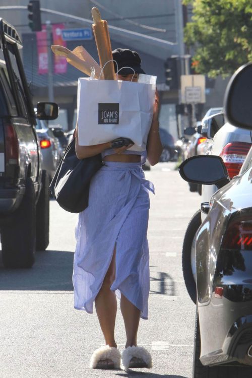 Vanessa Hudgens Stills Hides Behind a Bag of Baguettes in Studio City 5