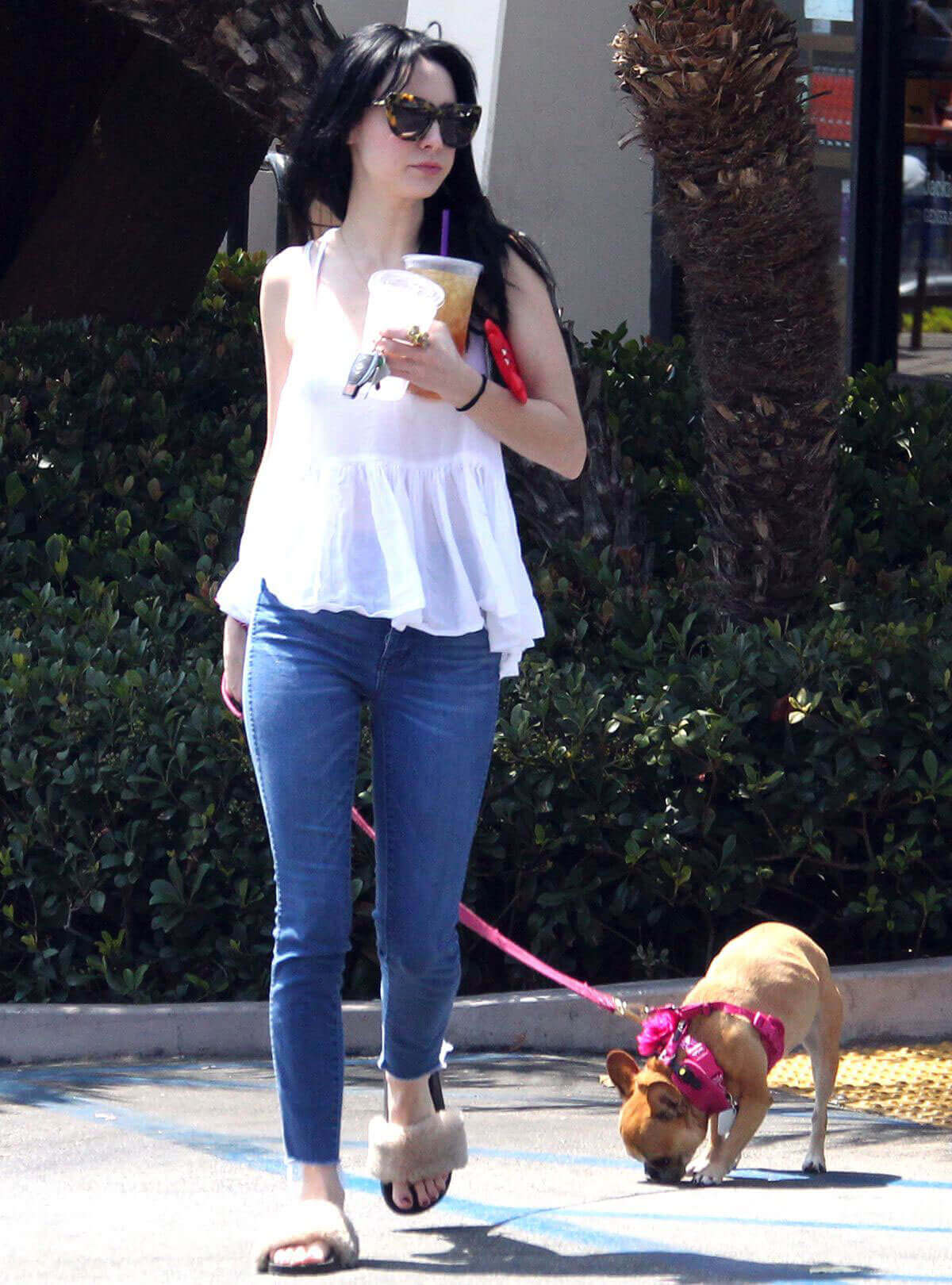 Alessandra Torresani Stills Out With Her Dog in Los Angeles