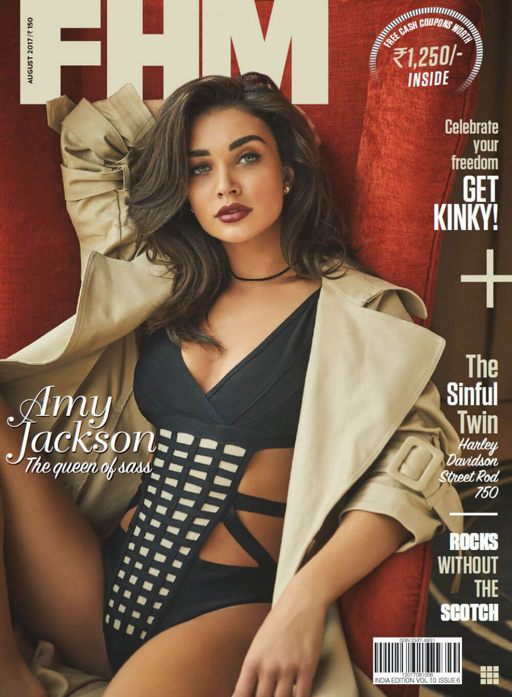 Amy Jackson Hot Poses for FHM India Magazine August 2017 Issue