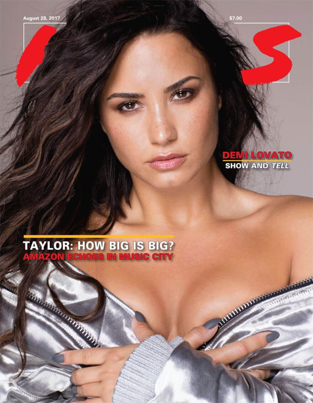 Demi Lovato Stills on the Cover of Hits Daily Double Magazine, 2017