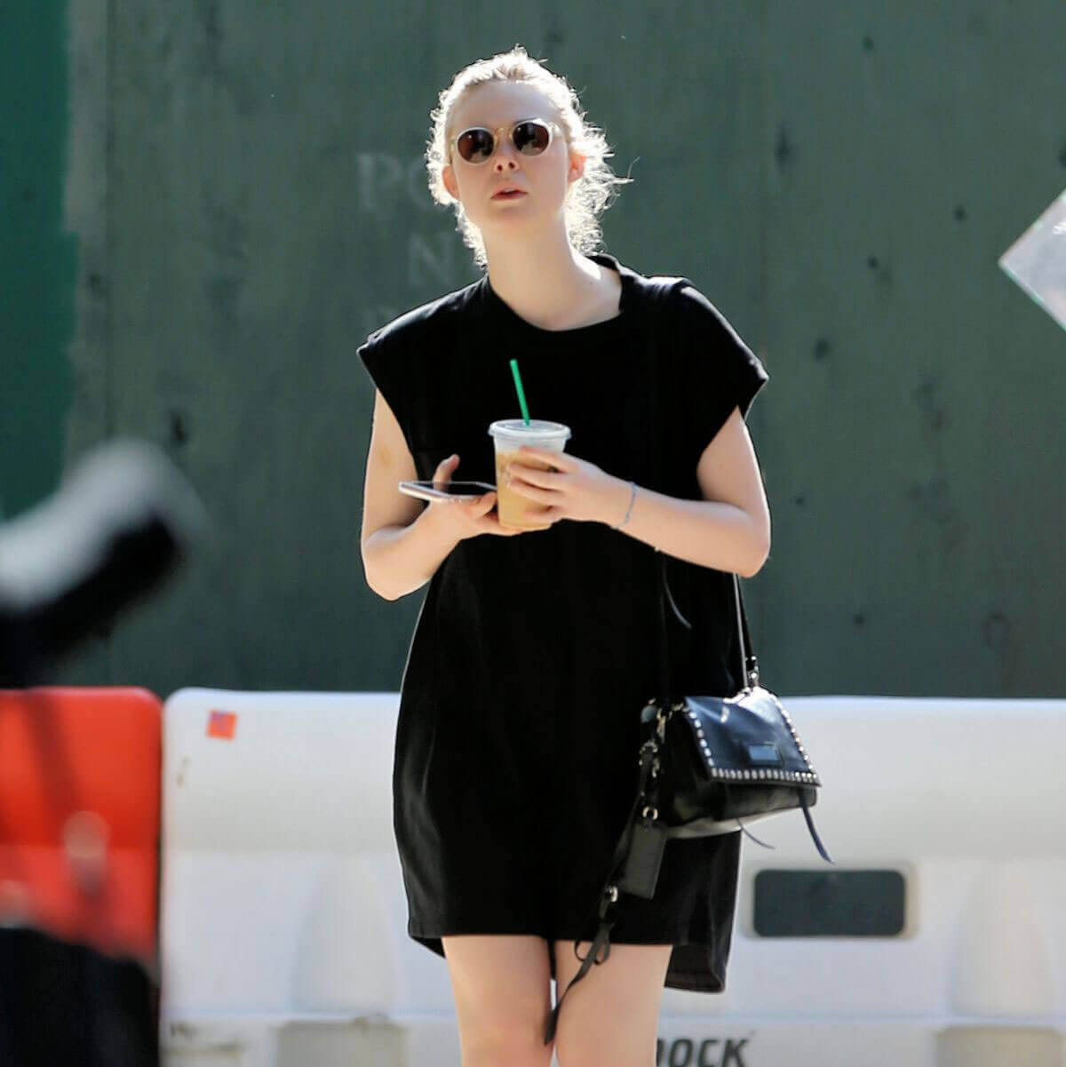 Elle Fanning Stills Our for Iced Coffee in New York Photos