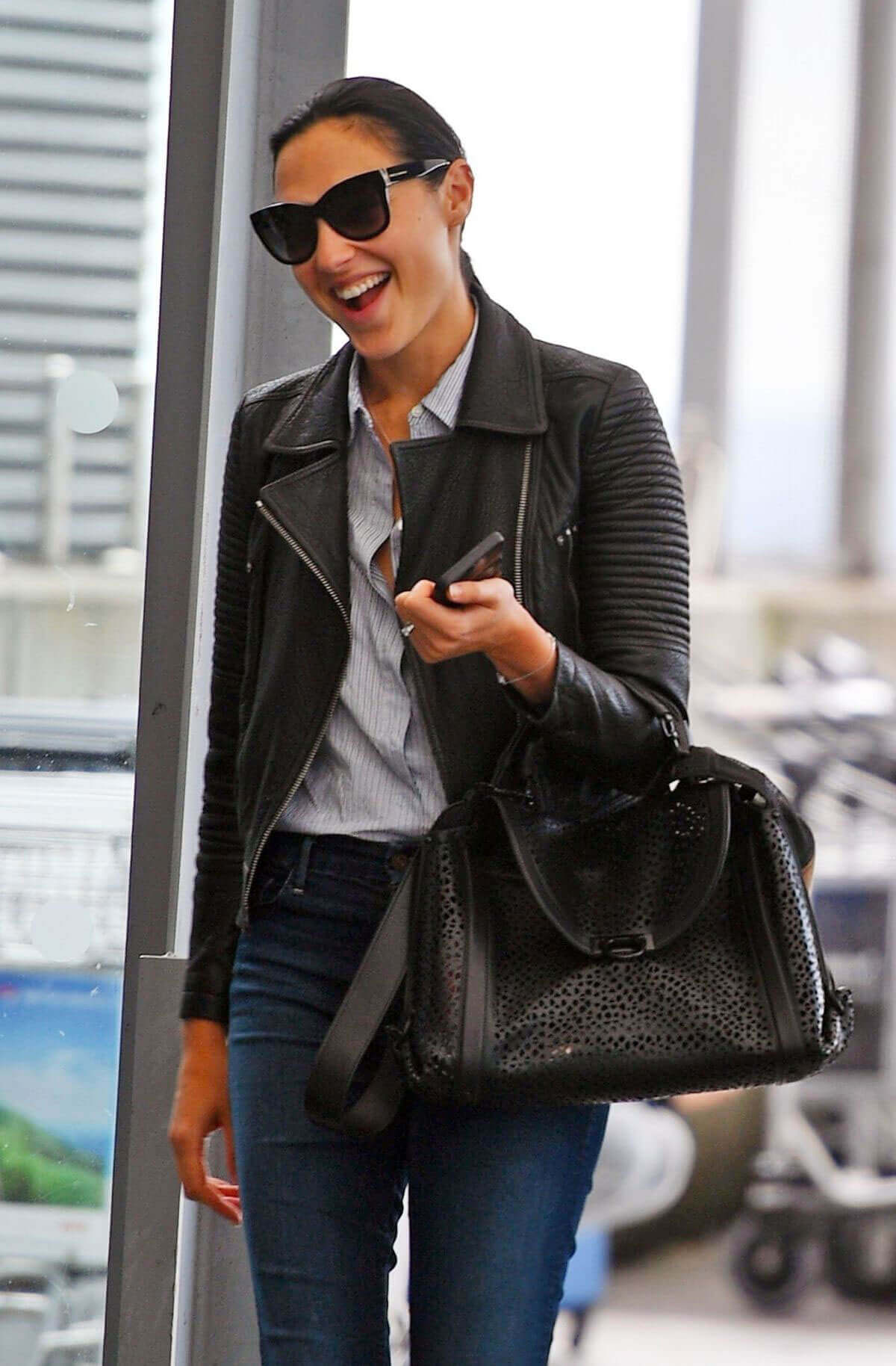 Gal Gadot Stills at Heathrow Airport in London