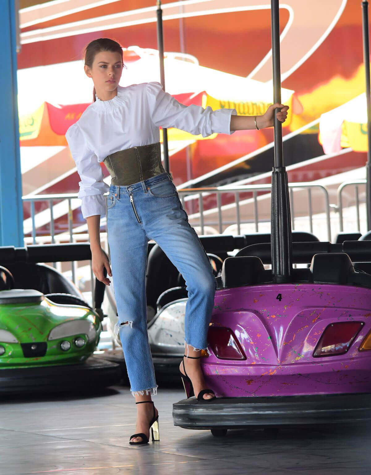 Georgia Fowler Stills on the Set of a Photoshot at Coney Island