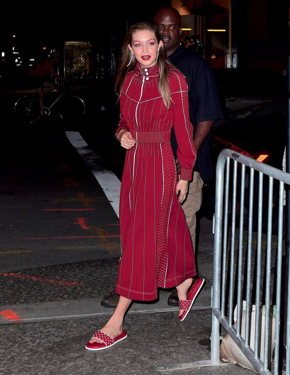 Gigi Hadid Stills on the Set of a Photoshoot at Mr. Chow in New York