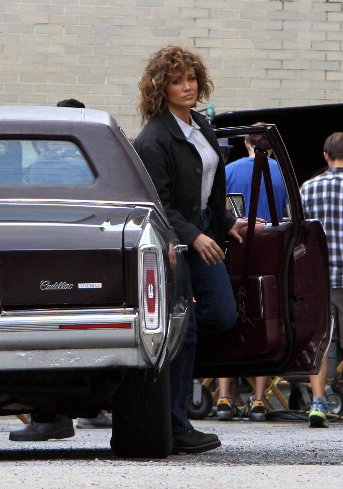 Jennifer Lopez Stills on the Set of Shades of Blue in Queens