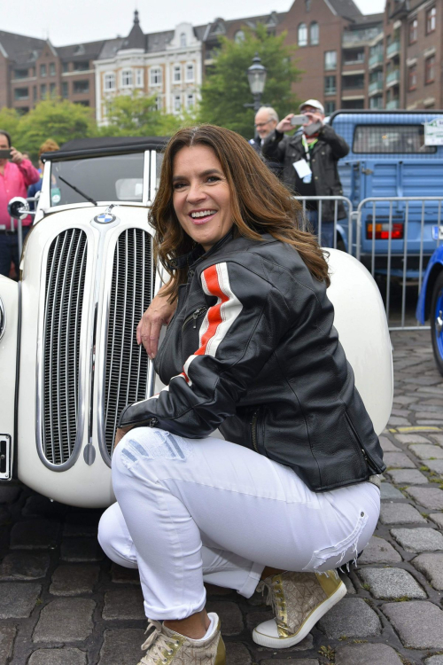 Katarina Witt Stills at 10th Hamburg to Berlin Classic Car Rally 5