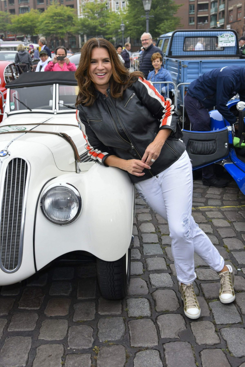 Katarina Witt Stills at 10th Hamburg to Berlin Classic Car Rally 2