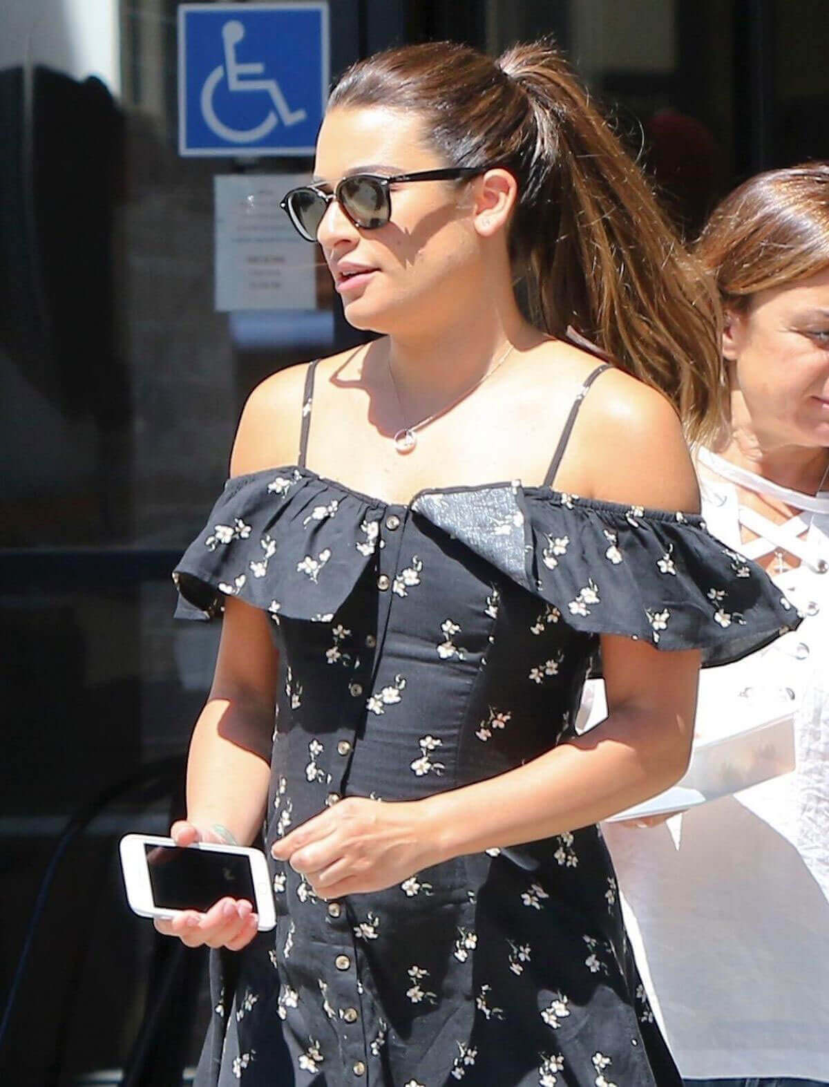 Lea Michele Stills Shopping in Studio City Images