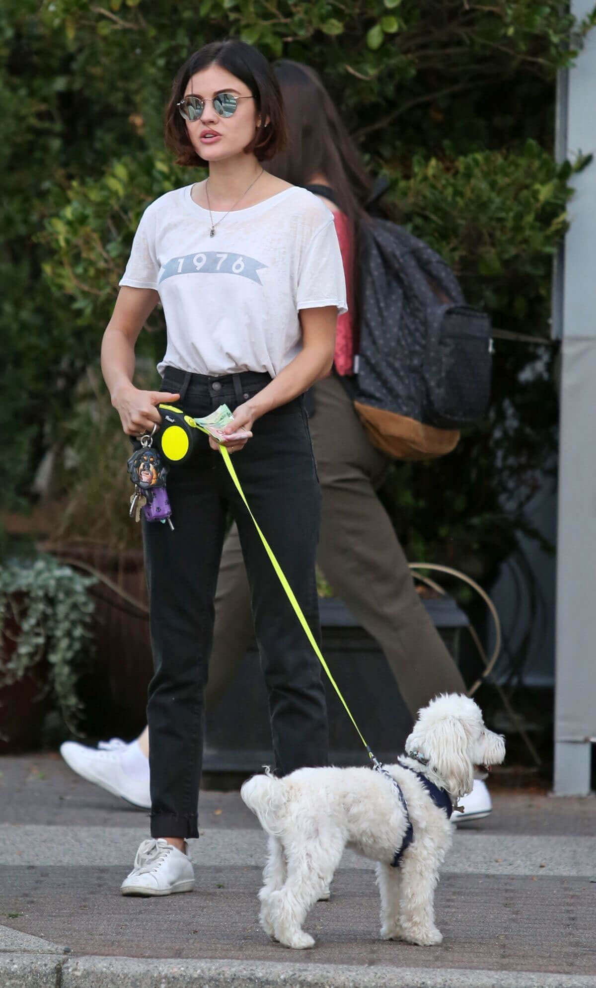 Lucy Hale Stills Pay Her Dog Sitter in Vancouver Photos