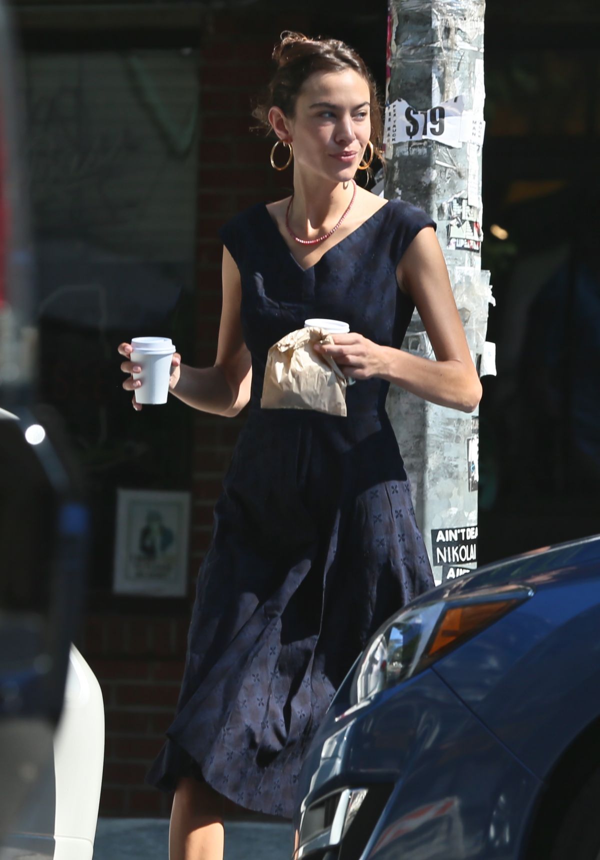 Alexa Chung Stills Out for Coffee in New York